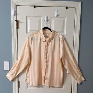 Women's Button-Down Silk Shirt Office Wear Business Office Casual Preppy New